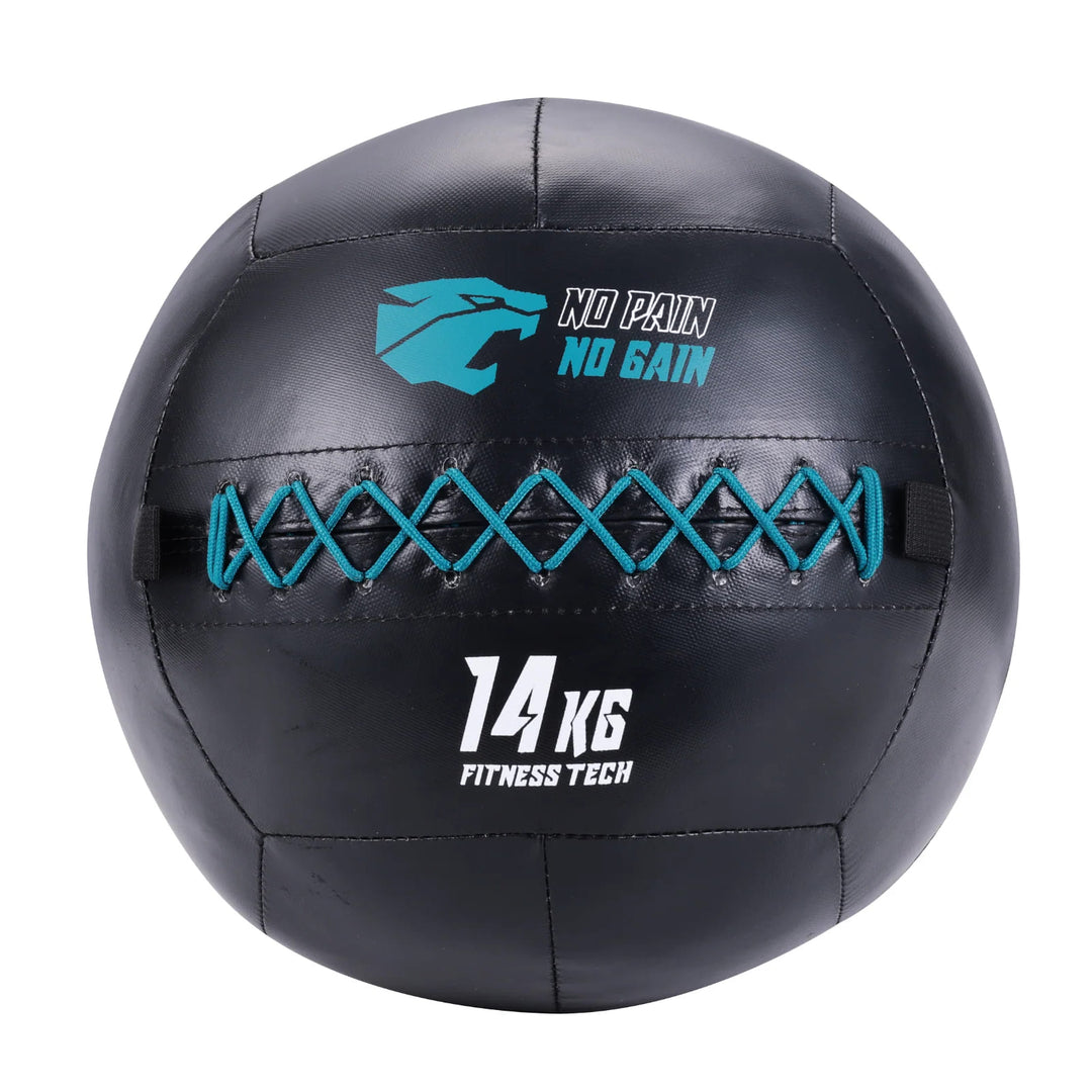 Set aus 5 Wall Balls (3–14 kg) + Rack