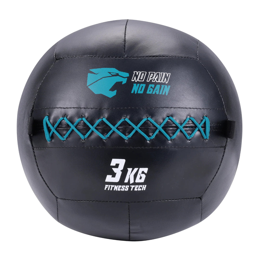 Set aus 5 Wall Balls (3–14 kg) + Rack