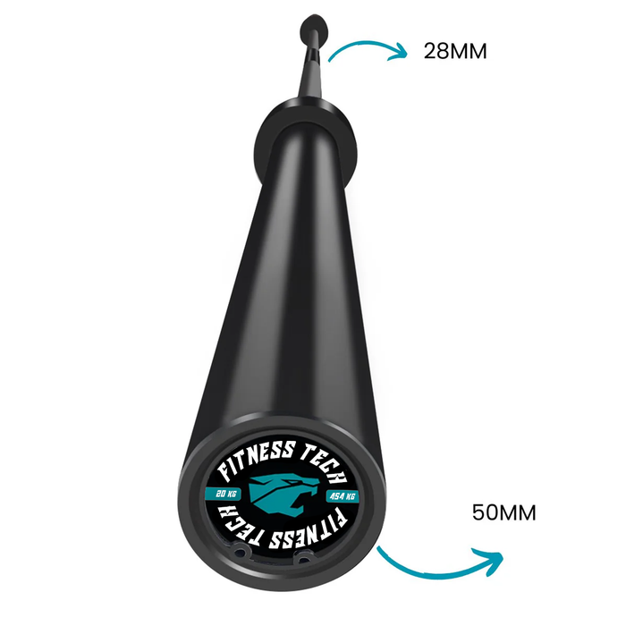 Olympiastange 2,2 m * 50 mm, 4 Lager, schwarz, 454 kg