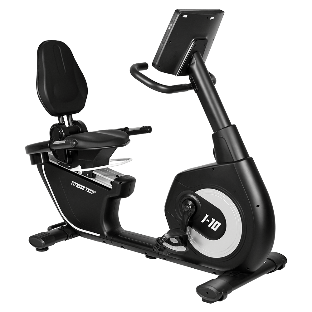 Bicicleta estática reclinada I-10 vista 3/4