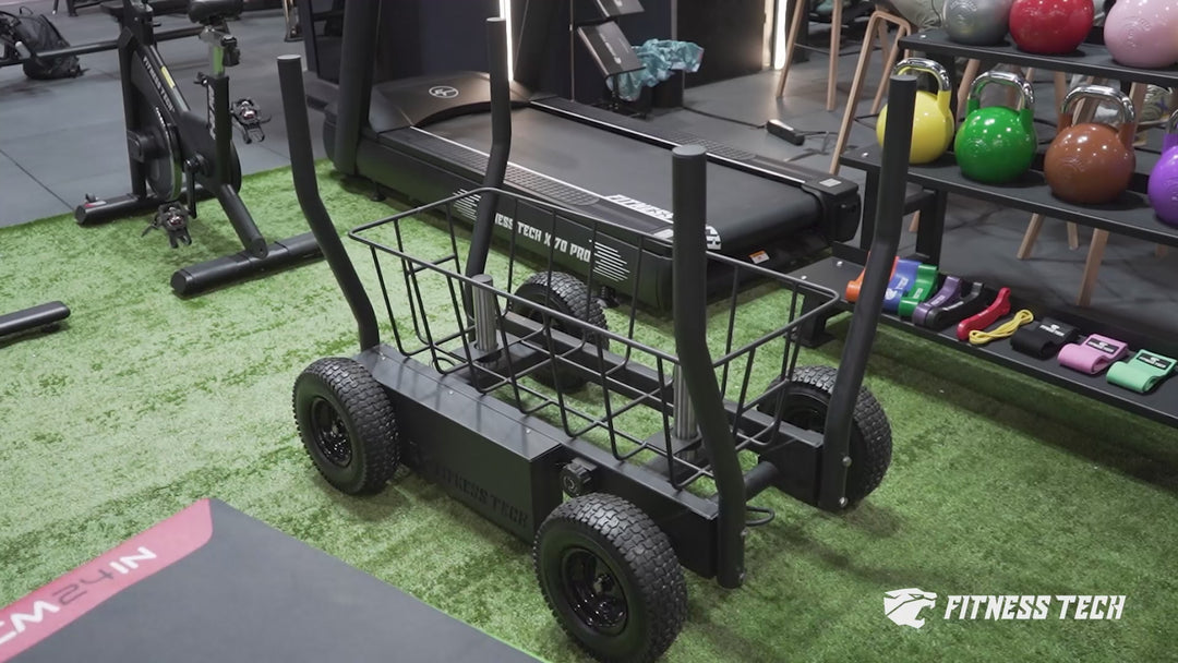 Sled pull with magnetic resistance and wheels