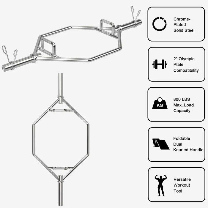 Barra Olímpica Hexagonal Squat Bar 50mm 700 LBS / 320kg - Fitness Tech